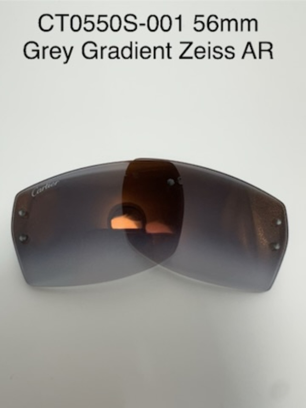 Cartier CT0550S 001 Sunglasses Replacement Lenses 56mm Gray Gradient Zeiss AR